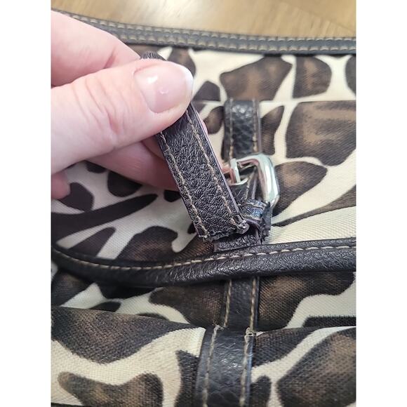 Vintage Y2K Giraffe Print Shoulder Bag Purse Zipper Closure - Picture 8 of 10